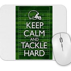 Baskı Dükkanı Keep Calm And Tackle Hard Football Mouse Pad