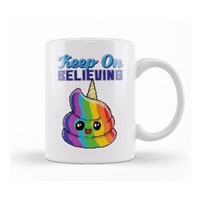 Baskı Dükkanı Keep on Believing Unicorn Ice Cream Kupa