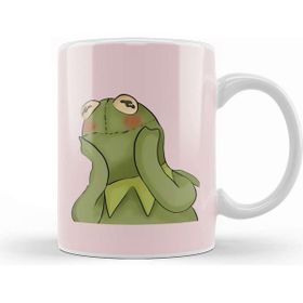 Baskı Dükkanı Kermit The Frog Porselen Beyaz Kupa Bardak