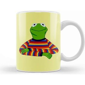 Baskı Dükkanı Kermit The Frog Porselen Beyaz Kupa Bardak