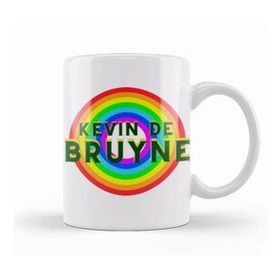 Baskı Dükkanı Kevin De Bruyne Vintage Retro Rainbow Style Kupa