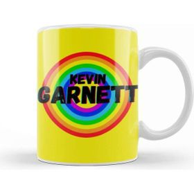 Baskı Dükkanı Kevin Garnett Basketball Gifts Vintage Retro Rainbow Quotes For Boys And Dad Porselen Beyaz Kupa Bardak