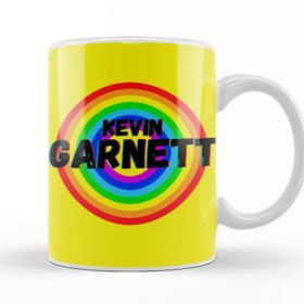 Baskı Dükkanı Kevin Garnett Basketball Gifts Vintage Retro Rainbow Quotes For Boys And Dad Porselen Beyaz Kupa Bardak