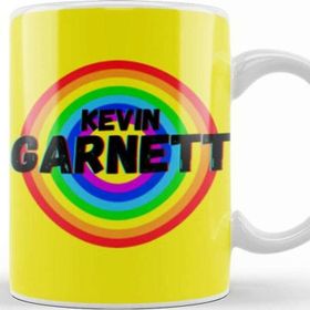Baskı Dükkanı Kevin Garnett Basketball Gifts Vintage Retro Rainbow Quotes For Boys And Dad Porselen Beyaz Kupa Bardak