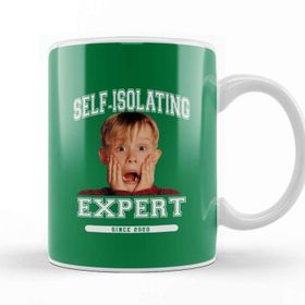 Baskı Dükkanı Kevin Mccallister Self Isolating Expert Home Alone Kupa Beyaz