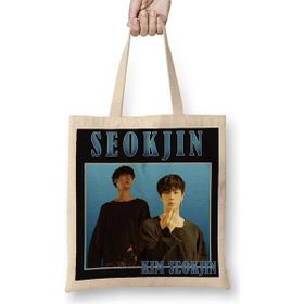Baskı Dükkanı Kim Seokjin Vintage Bts Bez Çanta
