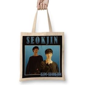 Baskı Dükkanı Kim Seokjin Vintage Bts Bez Çanta