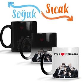 Baskı Dükkanı Kişiye Özel Bts 02 Sihirli Porselen Kupa