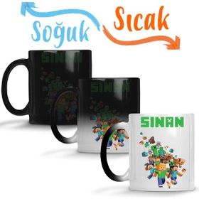 Baskı Dükkanı Kişiye Özel Minecraft Sihirli Porselen Kupa
