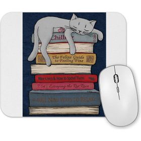 Baskı Dükkanı Kitap Okuyan Kedi Cats Mouse Pad
