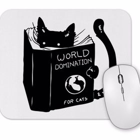 Baskı Dükkanı Kitap Okuyan Kedi Cats Mouse Pad
