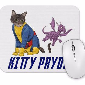 Baskı Dükkanı Kitty Pryde Lince Negra Cat Kedi Mouse Pad