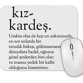 Baskı Dükkanı Kiz Kardeş Kelime Mouse Pad