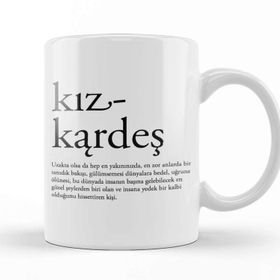 Baskı Dükkanı Kız Kardeş Yazılı Kupa