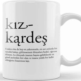 Baskı Dükkanı Kız Kardeş Yazılı Kupa