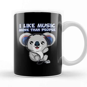 Baskı Dükkanı Koala Bear Art Müzik Kupa