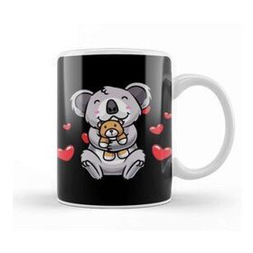 Baskı Dükkanı Koala Stuffed Animal Kawaii Heart Koala Bear Kupa