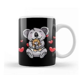 Baskı Dükkanı Koala Stuffed Animal Kawaii Heart Koala Bear Kupa