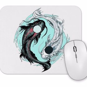 Baskı Dükkanı Koi Balığı Yin ve Yang Mouse Pad