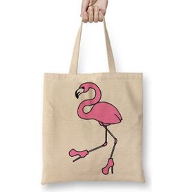 Baskı Dükkanı Komik Flamingo 01 Bez Çanta