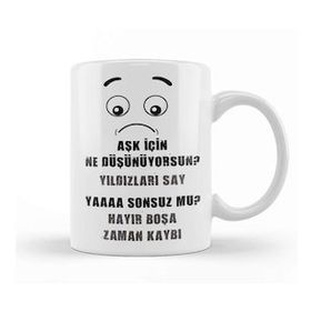 Baskı Dükkanı Komik Söz Aşk Için Ne Düşünüyorsun Kupa
