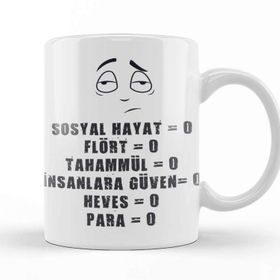 Baskı Dükkanı Komik Söz Sosyal Hayat Kupa