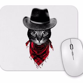 Baskı Dükkanı Kovboy Cat Kedi Mouse Pad