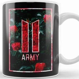 Baskı Dükkanı Kpop Army Kpop Red Roses Kupa