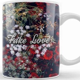 Baskı Dükkanı Kpop Fake Love Floral Kupa