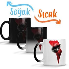 Baskı Dükkanı Kratos God of War 01 Sihirli Porselen Kupa