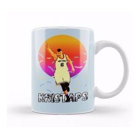 Baskı Dükkanı Kristaps Porzingis Vintage Art Legend Basketball Gift Kupa