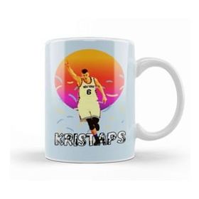 Baskı Dükkanı Kristaps Porzingis Vintage Art Legend Basketball Gift Kupa
