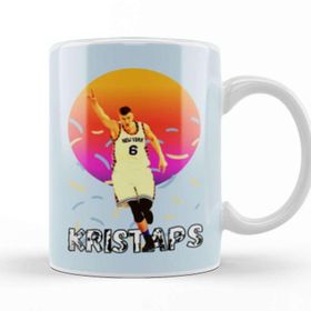 Baskı Dükkanı Kristaps Porzingis Vintage Art Legend Basketball Gift Kupa