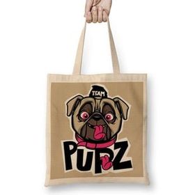 Baskı Dükkanı Kukla Köpek Pug Bez Çanta