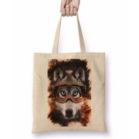 Baskı Dükkanı Kurt Köpek Pug Bez Çanta