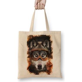 Baskı Dükkanı Kurt Köpek Pug Bez Çanta