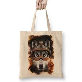 Baskı Dükkanı Kurt Köpek Pug Bez Çanta