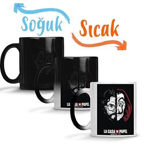 Baskı Dükkanı La Casa De Papel 01 Sihirli Porselen Kupa