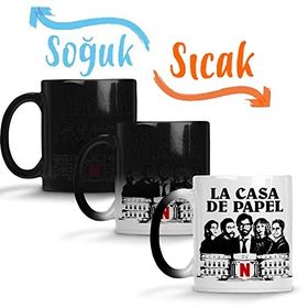 Baskı Dükkanı La Casa De Papel Netflix Sihirli Porselen Kupa