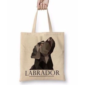 Baskı Dükkanı Labrador Black Pug Köpek 01 Bez Çanta