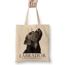 Baskı Dükkanı Labrador Black Pug Köpek 01 Bez Çanta