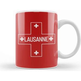 Baskı Dükkanı Lausanne With Switzerland Flag 01 Kupa