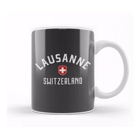 Baskı Dükkanı Lausanne With Switzerland Flag 03 Kupa