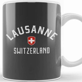 Baskı Dükkanı Lausanne With Switzerland Flag 03 Kupa