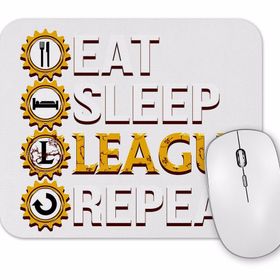 Baskı Dükkanı League of Legends Eat Sleep League Repeat Funny Gifts Mouse Pad