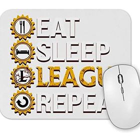 Baskı Dükkanı League of Legends Eat Sleep League Repeat Funny Gifts Mouse Pad