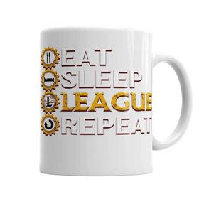 Baskı Dükkanı League of Legends Eat Sleep League Repeat Funny Gifts Sihirli Porselen Kupa