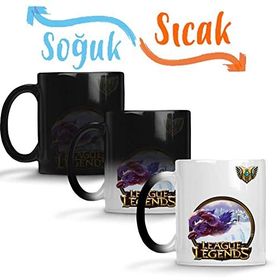 Baskı Dükkanı League of Legends Gnar Lol Sihirli Porselen Kupa