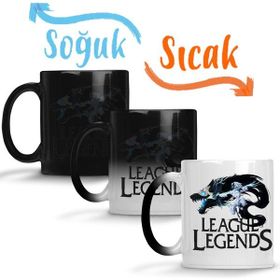 Baskı Dükkanı League of Legends Kindred Sihirli Porselen Kupa