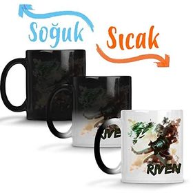 Baskı Dükkanı League of Legends Riven Sihirli Porselen Kupa